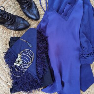 Women's Cobalt Blouse Set